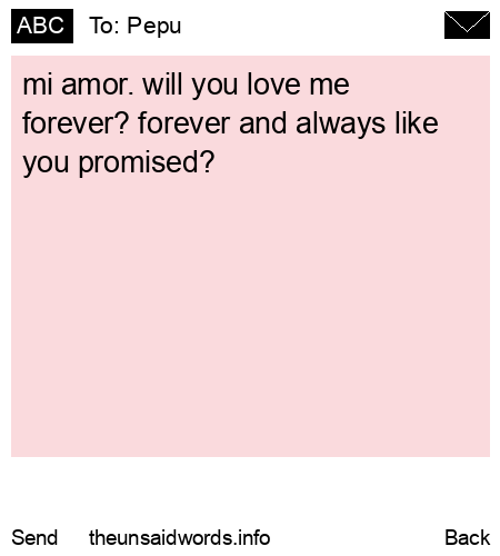 unsent message to Pepu