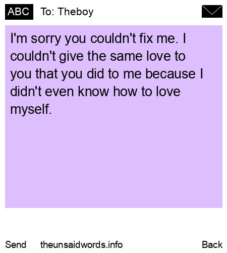 unsent message to Theboy