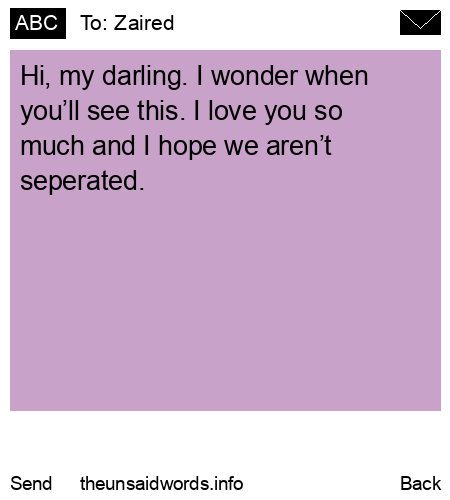 unsent message to Zaired