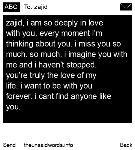 unsent message to zajid