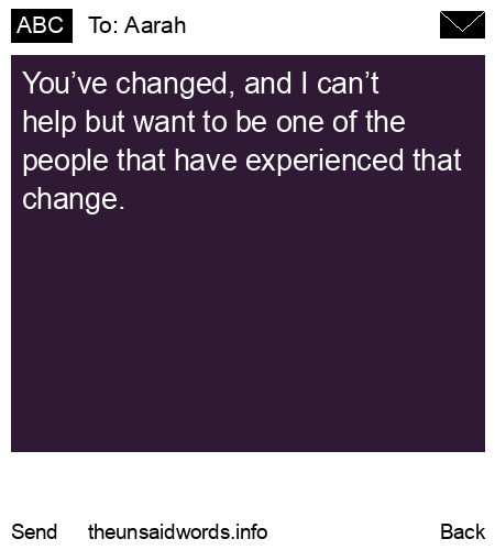 unsent message to Aarah