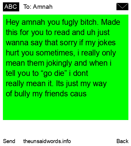 unsent message to Amnah