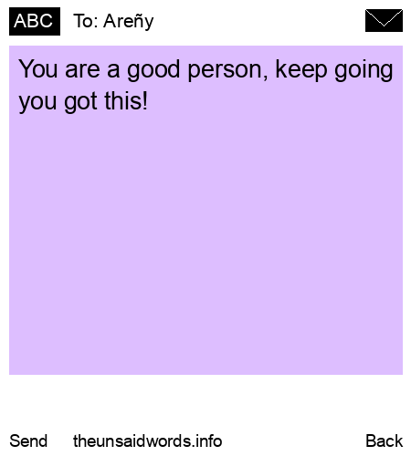 unsent message to Areñy