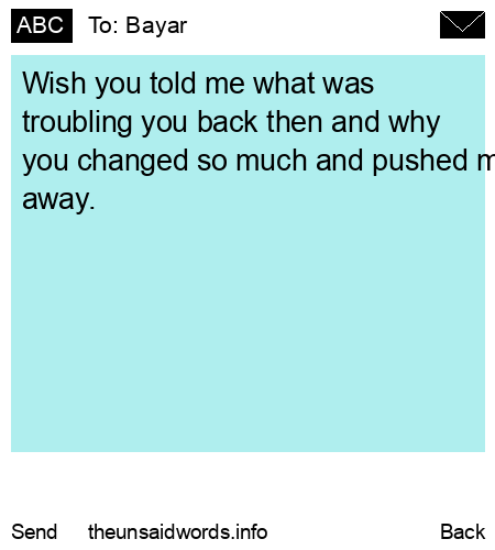 unsent message to Bayar