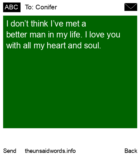 unsent message to Conifer