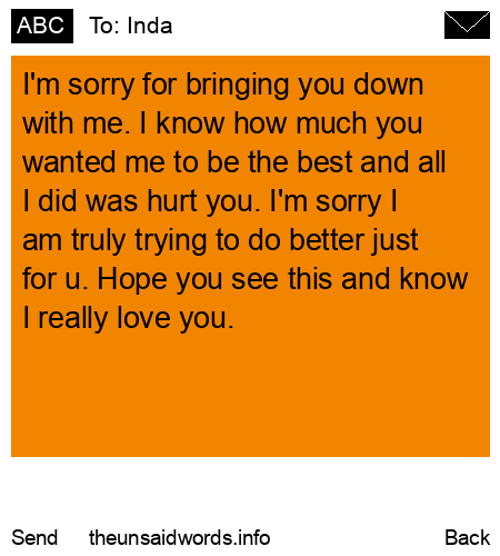 unsent message to Inda
