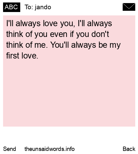 unsent message to jando