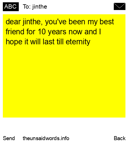 unsent message to jinthe