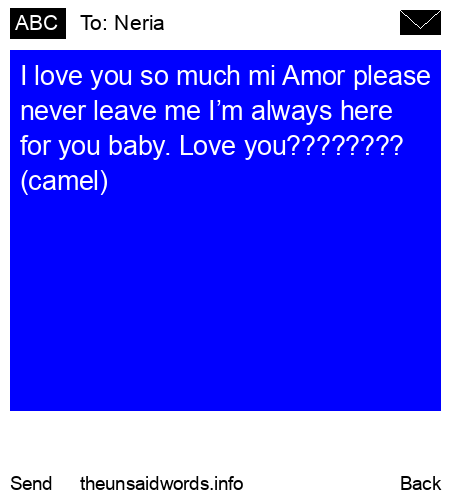 unsent message to Neria