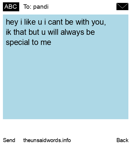 unsent message to pandi