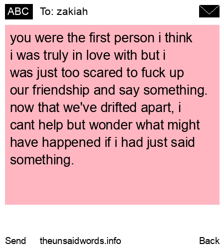 unsent message to zakiah