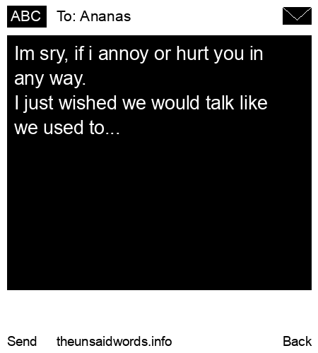 unsent message to Ananas