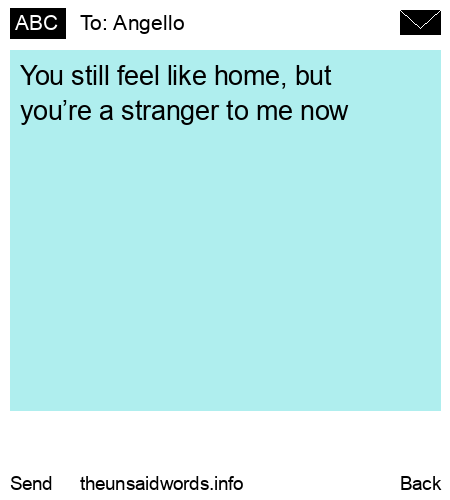 unsent message to Angello