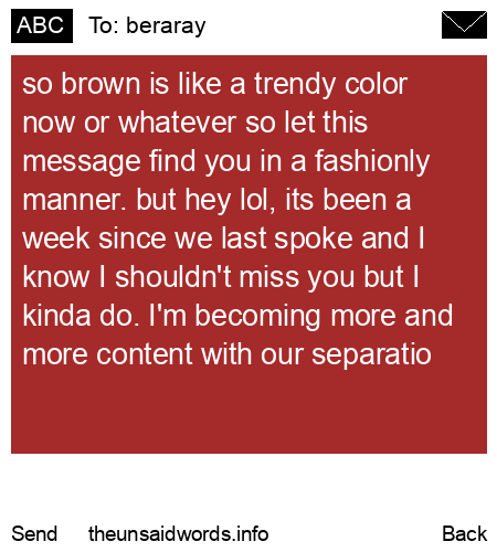 unsent message to beraray