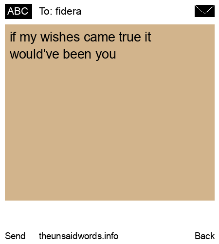 unsent message to fidera