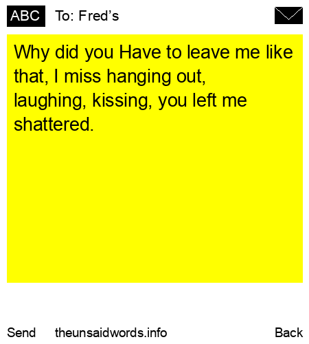 unsent message to Fred’s