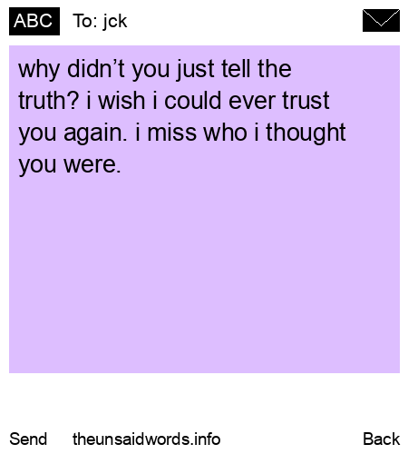unsent message to jck