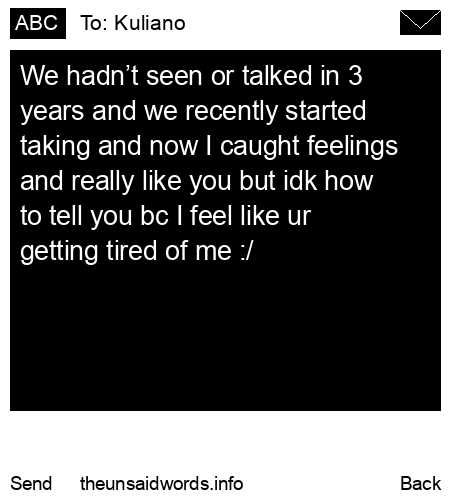 unsent message to Kuliano