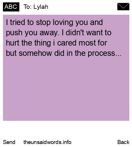 unsent message to Lylah