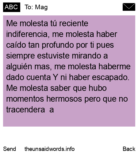 unsent message to Mag