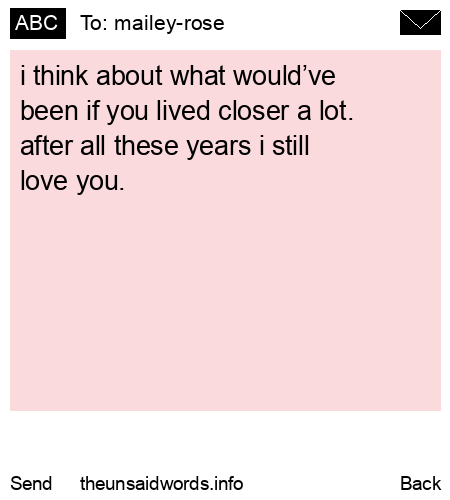 unsent message to mailey-rose