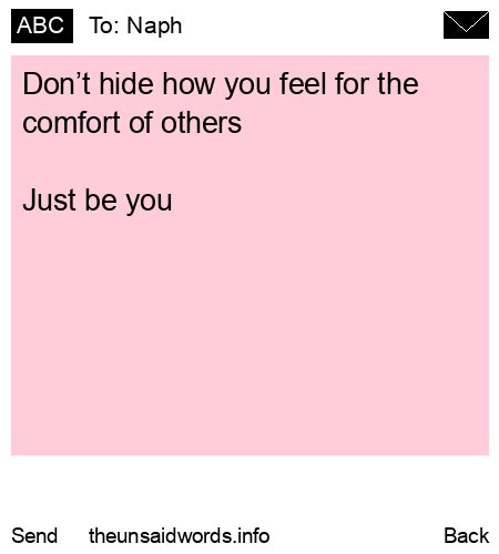 unsent message to Naph