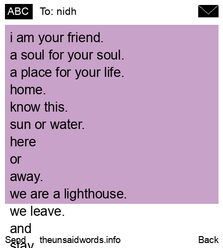 unsent message to nidh