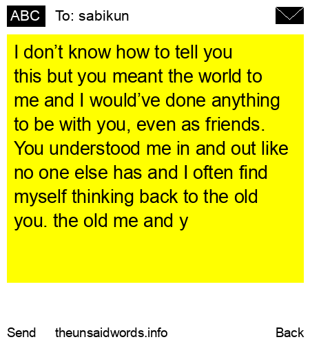unsent message to sabikun