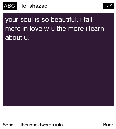 unsent message to shazae
