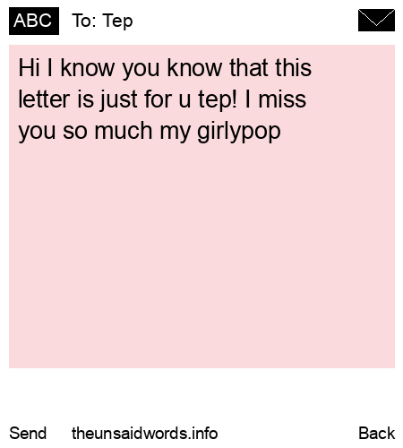 unsent message to Tep
