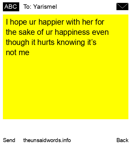 unsent message to Yarismel 