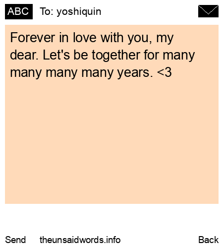 unsent message to yoshiquin