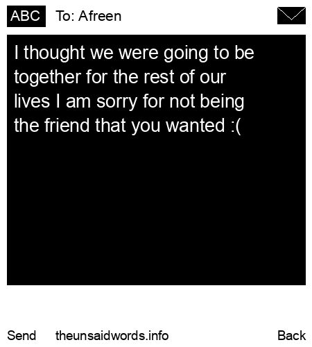 unsent message to Afreen