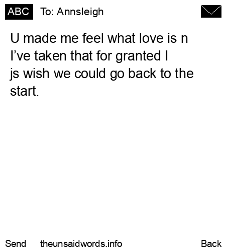 unsent message to Annsleigh