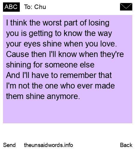 unsent message to Chu