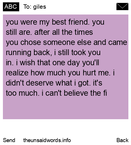 unsent message to giles