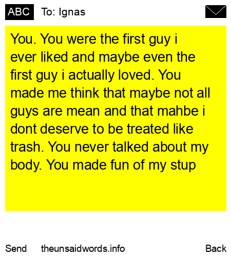 unsent message to Ignas