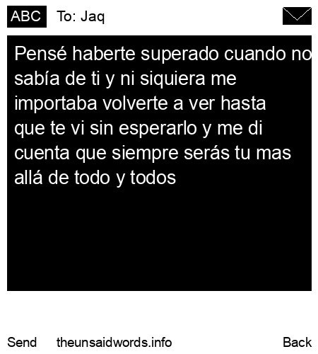 unsent message to Jaq