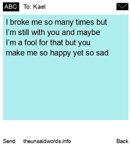 unsent message to Kael