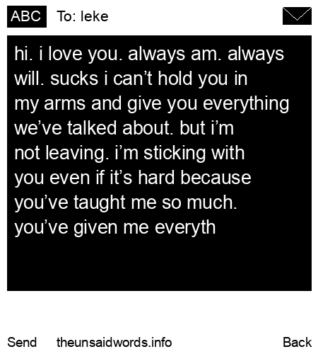 unsent message to leke