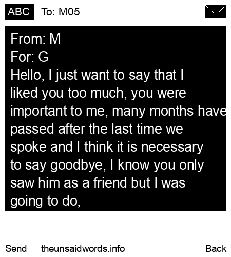 unsent message to M05