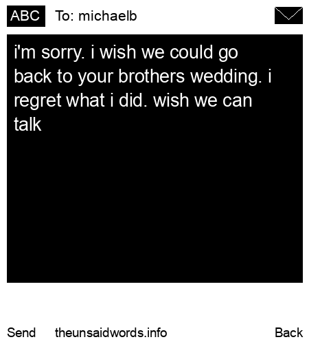unsent message to michaelb