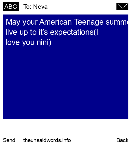 unsent message to Neva