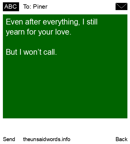 unsent message to Piner