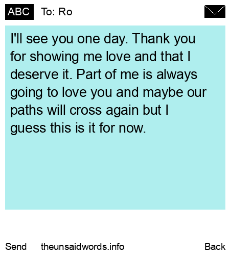 unsent message to Ro