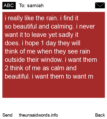 unsent message to samiah