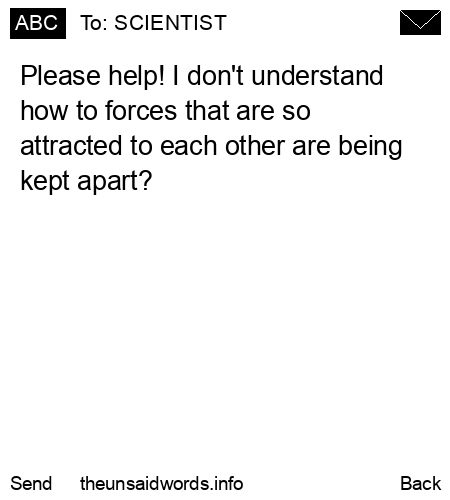 unsent message to SCIENTIST