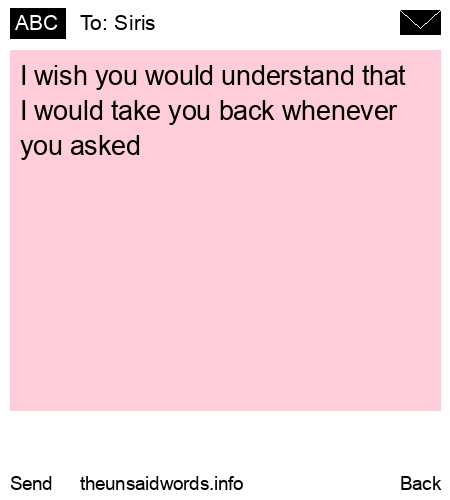 unsent message to Siris 