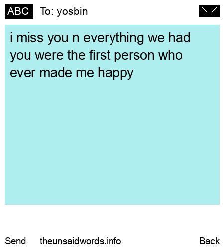 unsent message to yosbin