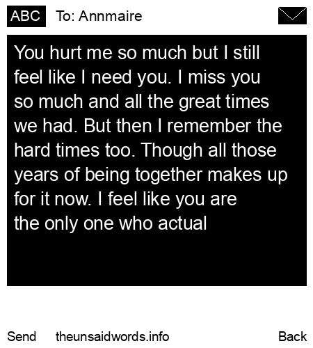 unsent message to Annmaire